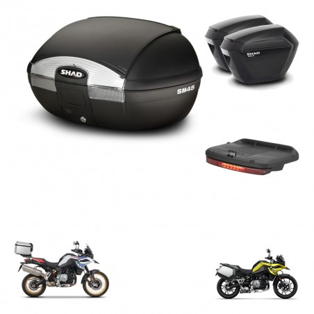SHAD Maletas sh23 + soporte montaje baul SH45 accesorios KIT-461142