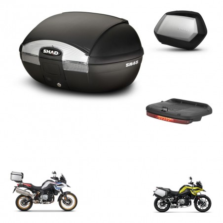 SHAD Maletas SH35 PREMIUM + soporte montaje baul SH45 accesorios KIT-461143