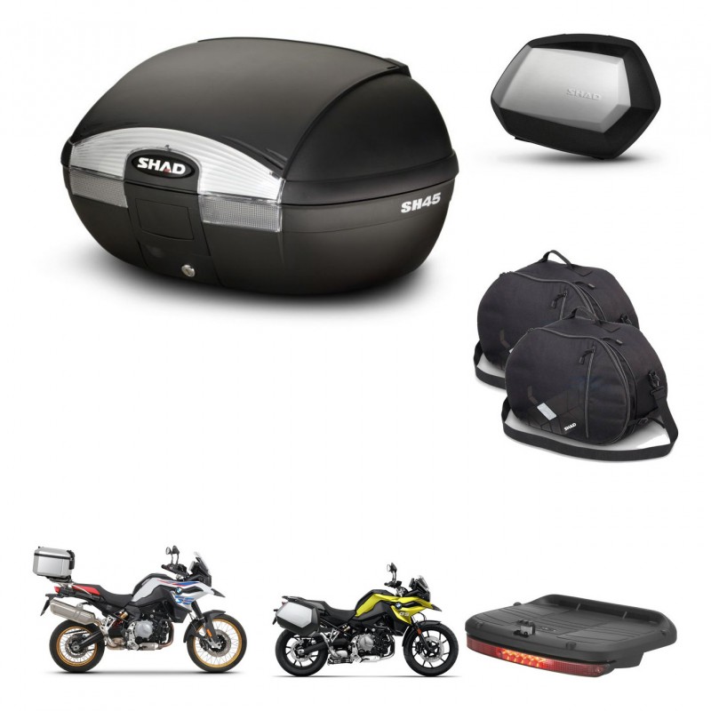SHAD Maletas SH35 PREMIUM + soporte montaje baul SH45 accesorios KIT-461144