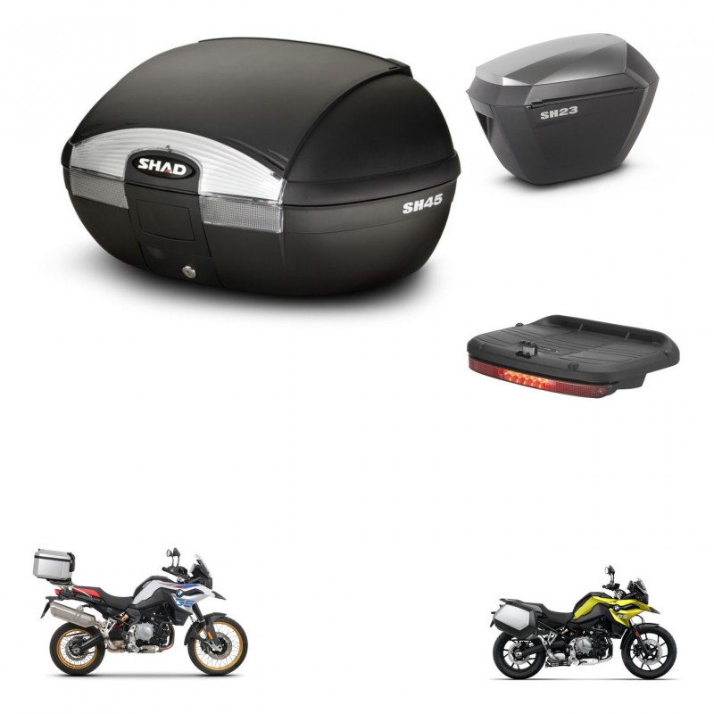 SHAD Maletas sh23 alu + soporte montaje baul SH45 accesorios KIT-461145