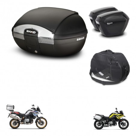 SHAD Maletas sh23 + soporte montaje baul SH45 accesorios KIT-461148