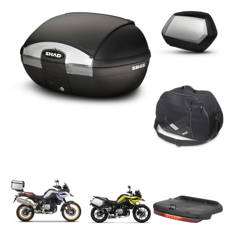 SHAD Maletas SH35 PREMIUM + soporte montaje baul SH45 accesorios KIT-461155
