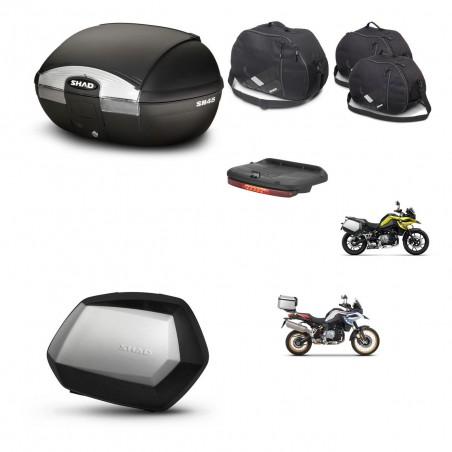SHAD Maletas SH35 PREMIUM + soporte montaje baul SH45 accesorios KIT-461156