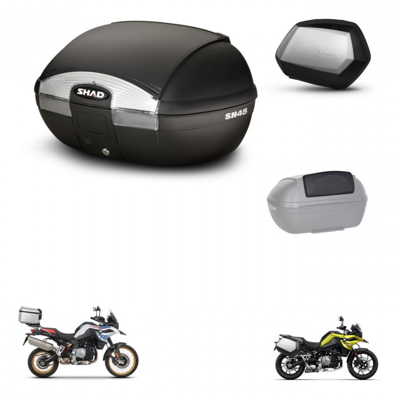 SHAD SH35 PREMIUM suitcases + mounting bracket SH45 trunk accessories KIT-461161
