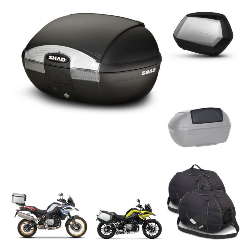 SHAD SH35 PREMIUM suitcases + mounting bracket SH45 trunk accessories KIT-461162