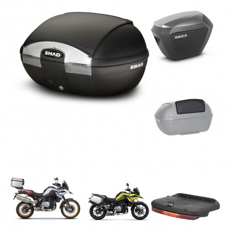 SHAD Maletas sh23 alu + soporte montaje baul SH45 accesorios KIT-461169