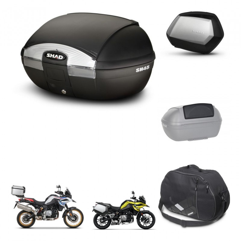 SHAD SH35 PREMIUM suitcases + mounting bracket SH45 trunk accessories KIT-461173