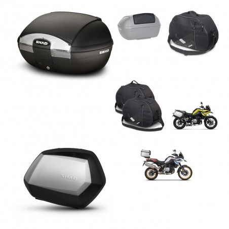 SHAD Maletas SH35 PREMIUM + soporte montaje baul SH45 accesorios KIT-461174