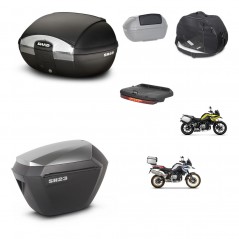 SHAD SH23 alu suitcases + mounting bracket SH45 trunk accessories KIT-461181