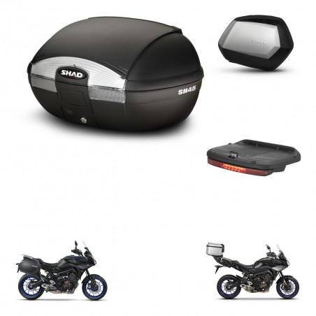 SHAD Maletas SH35 PREMIUM + soporte montaje baul SH45 accesorios KIT-461191