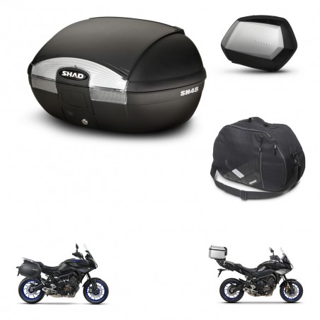 SHAD Maletas SH35 PREMIUM + soporte montaje baul SH45 accesorios KIT-461197