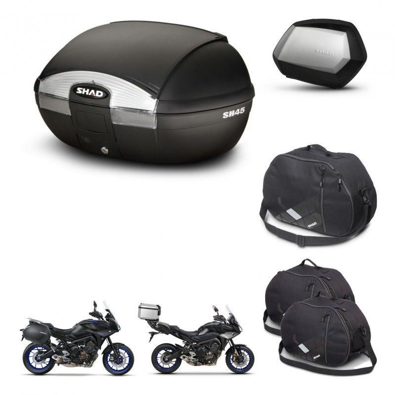 SHAD SH35 PREMIUM suitcases + mounting bracket SH45 trunk accessories KIT-461198