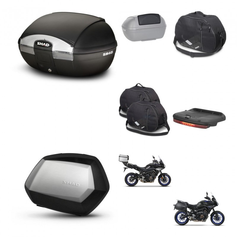 SHAD SH35 PREMIUM suitcases + mounting bracket SH45 trunk accessories KIT-461228