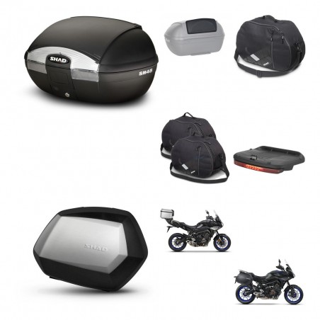 SHAD Maletas SH35 PREMIUM + soporte montaje baul SH45 accesorios KIT-461228