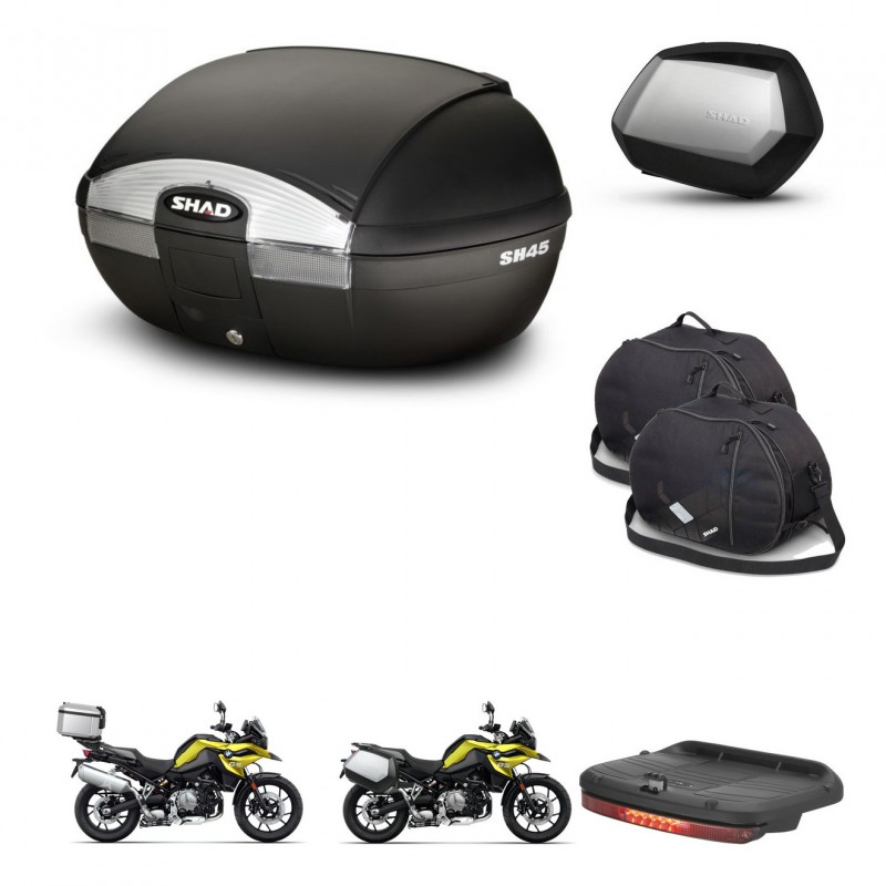 SHAD SH35 PREMIUM suitcases + mounting bracket SH45 trunk accessories KIT-461240