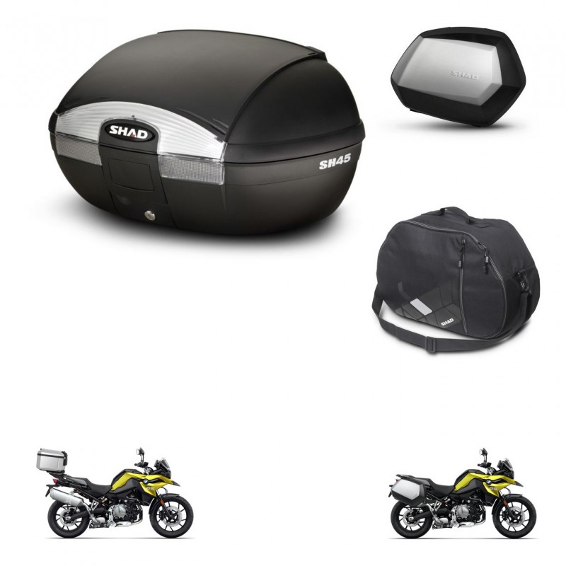 SHAD SH35 PREMIUM suitcases + mounting bracket SH45 trunk accessories KIT-461245
