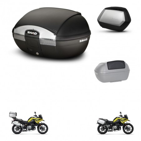 SHAD SH35 PREMIUM suitcases + mounting bracket SH45 trunk accessories KIT-461257