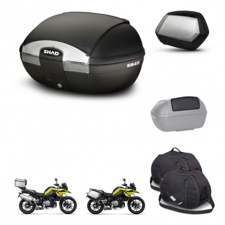 SHAD SH35 PREMIUM suitcases + mounting bracket SH45 trunk accessories KIT-461258