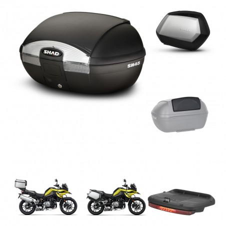 SHAD SH35 PREMIUM suitcases + mounting bracket SH45 trunk accessories KIT-461263