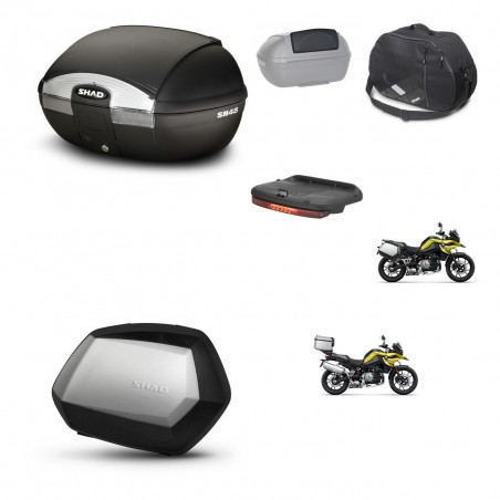 SHAD Maletas SH35 PREMIUM + soporte montaje baul SH45 accesorios KIT-461275