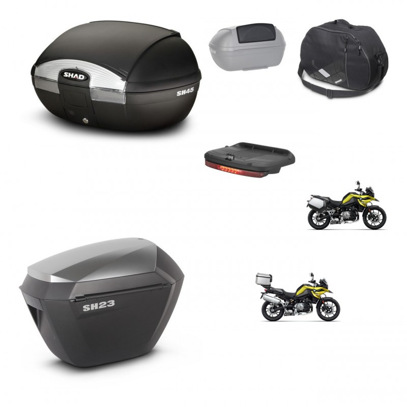 SHAD Maletas sh23 alu + soporte montaje baul SH45 accesorios KIT-461277