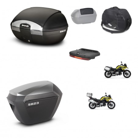 SHAD Maletas sh23 alu + soporte montaje baul SH45 accesorios KIT-461277
