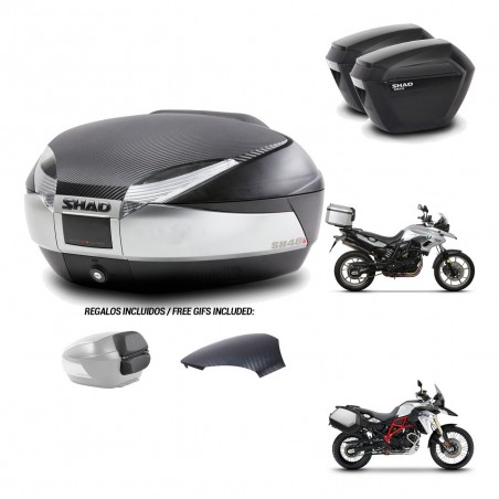 SHAD Suitcases sh23 + mounting bracket trunk SH48 backrest cover KIT-461674