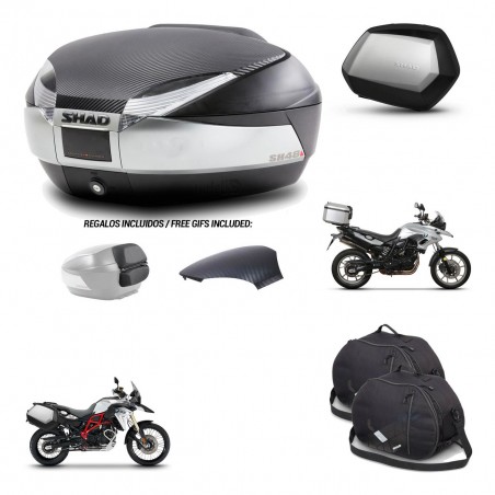 SHAD SH35 PREMIUM suitcases + mounting bracket SH48 trunk backrest cover accessories KIT-461676