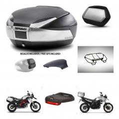 SHAD Maletas SH35 PREMIUM + soporte montaje baul SH48 tapa respaldo accesorios KIT-461687