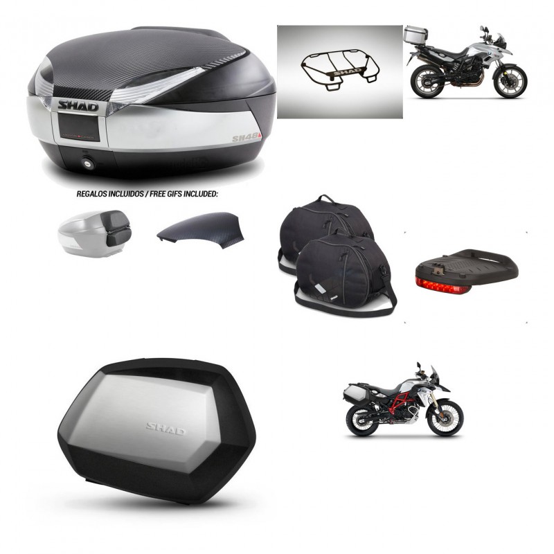 SHAD SH35 PREMIUM suitcases + mounting bracket SH48 trunk backrest cover accessories KIT-461688