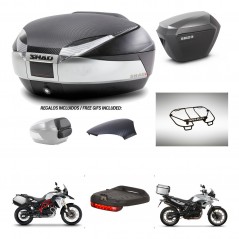 SHAD Maletas sh23 alu + soporte montaje baul SH48 tapa respaldo accesorios KIT-461689