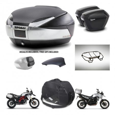 SHAD Suitcases sh23 + mounting bracket trunk SH48 backrest cover accessories KIT-461692