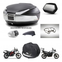 SHAD Maletas SH35 PREMIUM + soporte montaje baul SH48 tapa respaldo accesorios KIT-461693