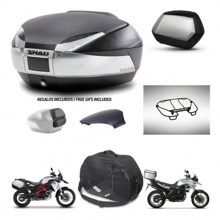 SHAD SH35 PREMIUM suitcases + mounting bracket SH48 trunk backrest cover accessories KIT-461693