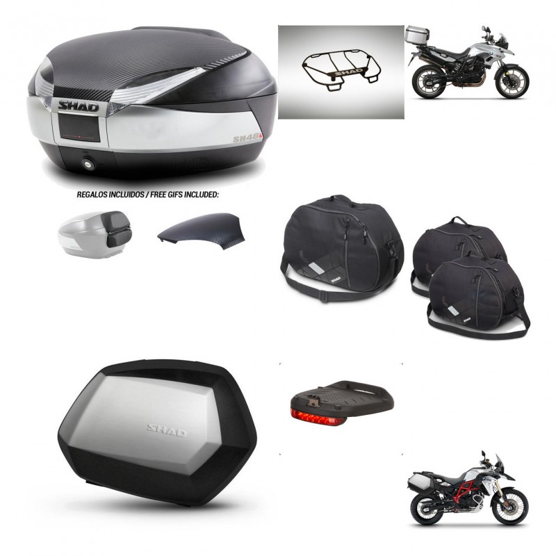 SHAD SH35 PREMIUM suitcases + mounting bracket SH48 trunk backrest cover accessories KIT-461700