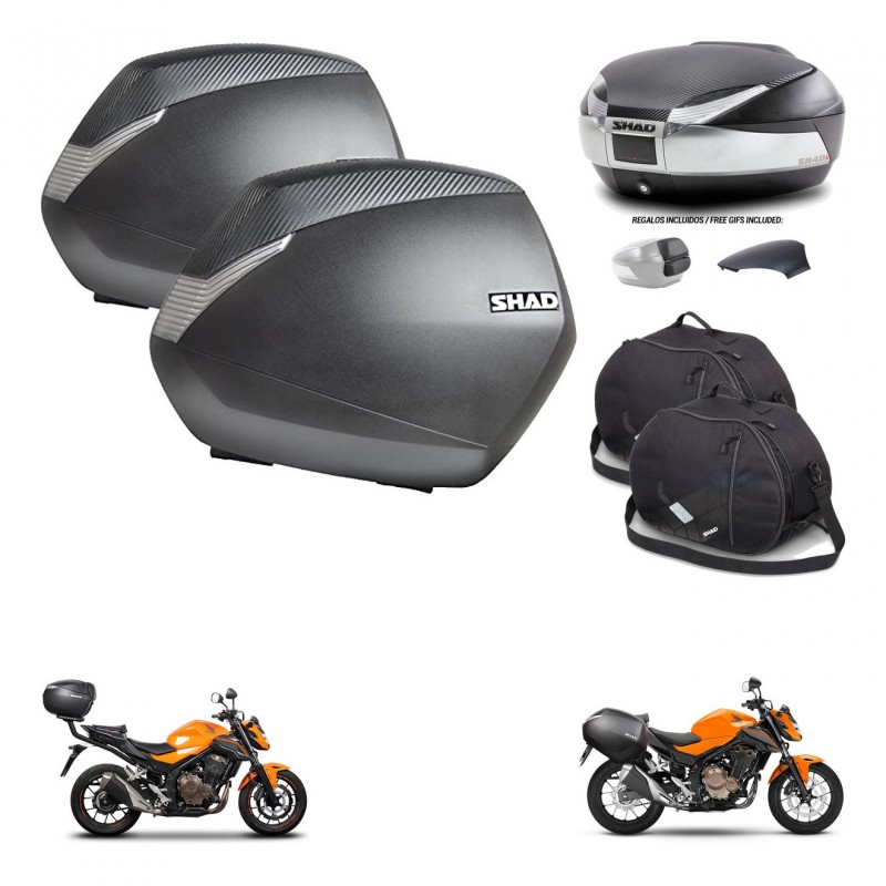 SHAD Baul SH48 tapa respaldo + soporte montaje maletas SH36 accesorios KIT-461708