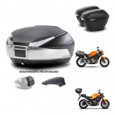 SHAD Suitcases sh23 + mounting bracket trunk SH48 backrest cover KIT-461709