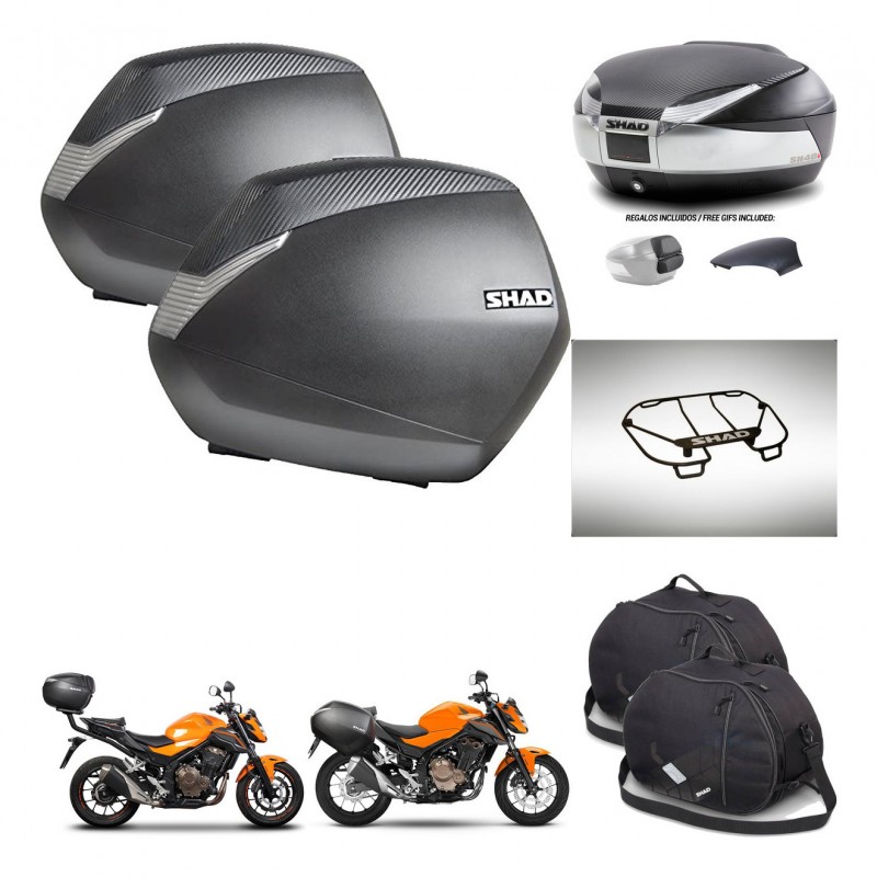 SHAD Baul SH48 tapa respaldo + soporte montaje maletas SH36 accesorios KIT-461714