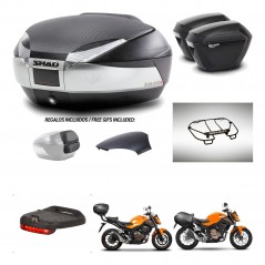 SHAD Suitcases sh23 + mounting bracket trunk SH48 backrest cover accessories KIT-461721