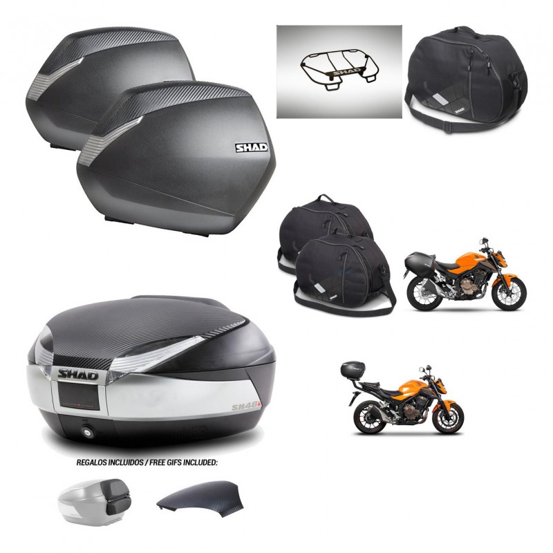 SHAD Baul SH48 tapa respaldo + soporte montaje maletas SH36 accesorios KIT-461726