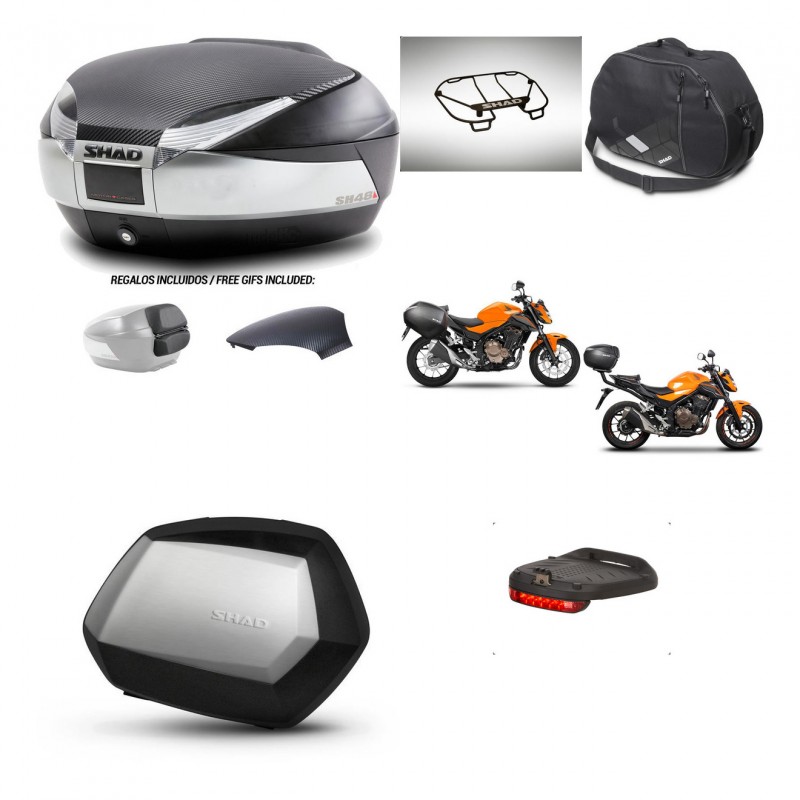 SHAD SH35 PREMIUM suitcases + mounting bracket SH48 trunk backrest cover accessories KIT-461734