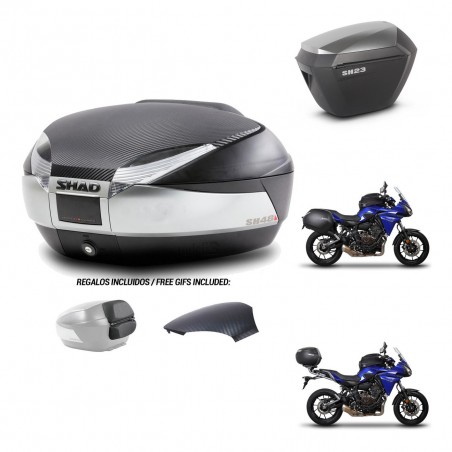SHAD Maletas sh23 alu + soporte montaje baul SH48 tapa respaldo KIT-461737