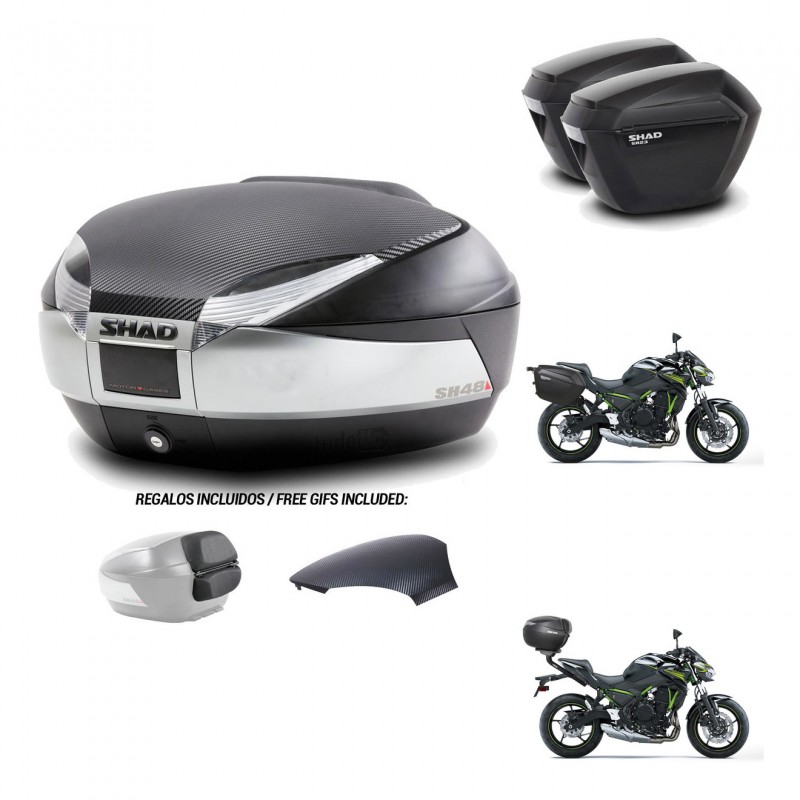 SHAD Maletas sh23 + soporte montaje baul SH48 tapa respaldo KIT-461744