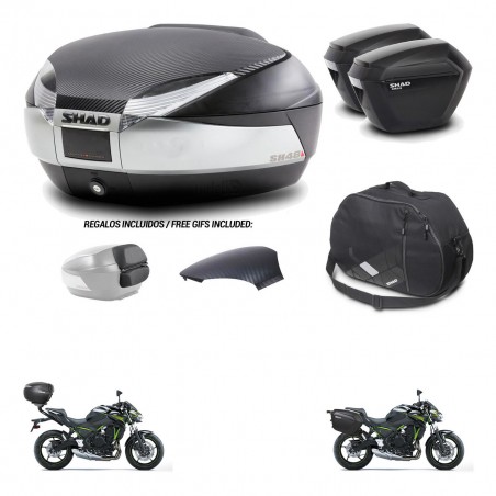 SHAD Suitcases sh23 + mounting bracket trunk SH48 backrest cover accessories KIT-461750