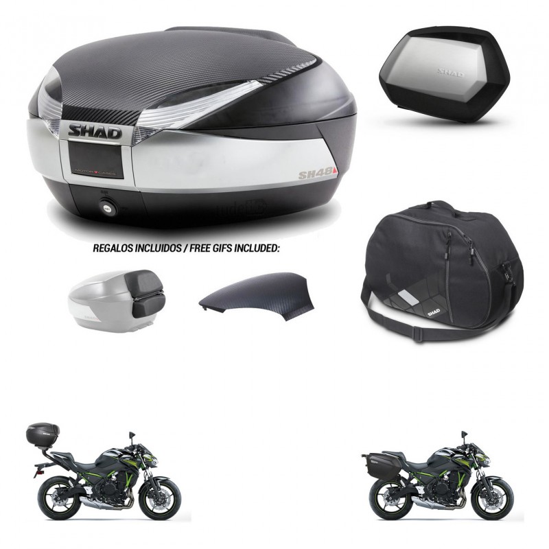 SHAD SH35 PREMIUM suitcases + mounting bracket SH48 trunk backrest cover accessories KIT-461751