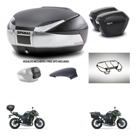 SHAD Maletas sh23 + soporte montaje baul SH48 tapa respaldo accesorios KIT-461756