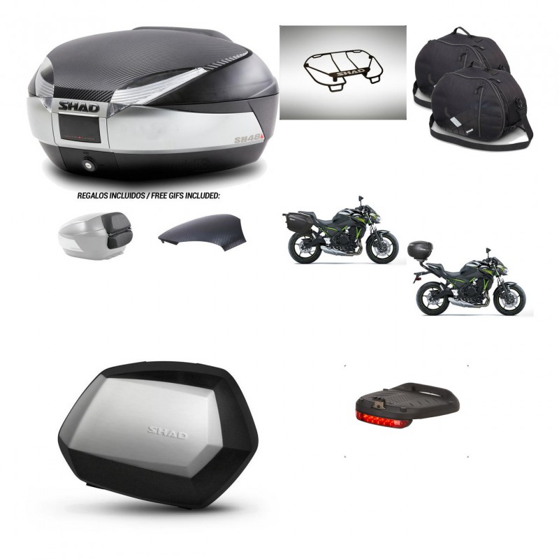 SHAD SH35 PREMIUM suitcases + mounting bracket SH48 trunk backrest cover accessories KIT-461764