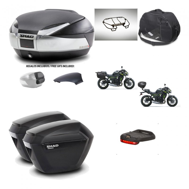 SHAD Maletas sh23 + soporte montaje baul SH48 tapa respaldo accesorios KIT-461774
