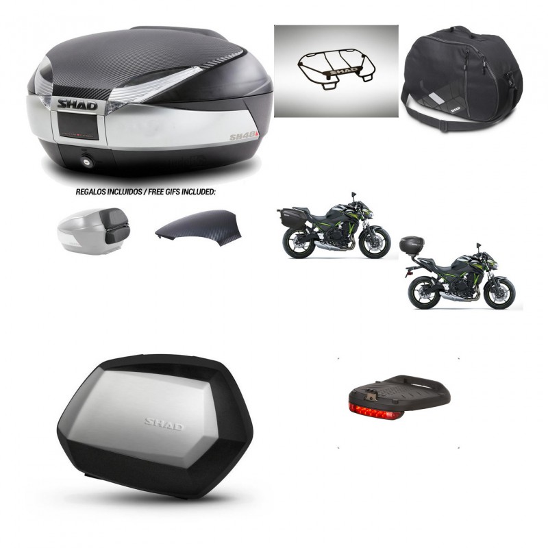SHAD SH35 PREMIUM suitcases + mounting bracket SH48 trunk backrest cover accessories KIT-461775