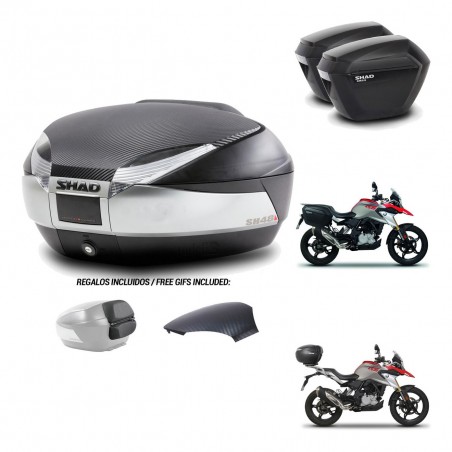 SHAD Suitcases sh23 + mounting bracket trunk SH48 backrest cover KIT-461780